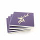 Silver Stag Blue Ceramic Coasters - 4 pack